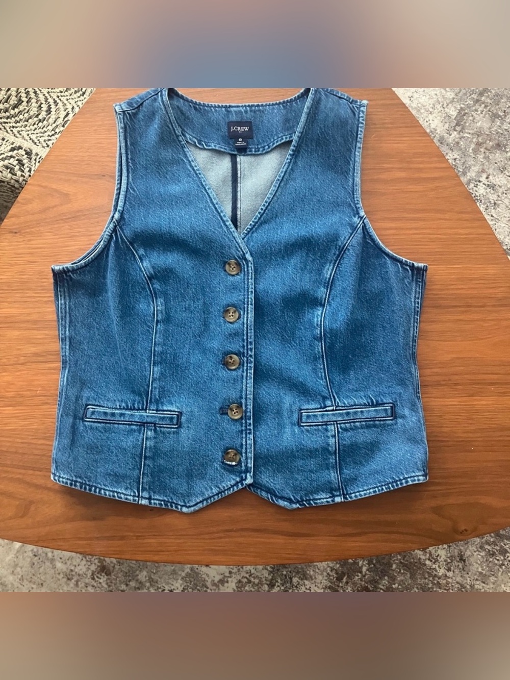 J. Crew Classic Blue Denim Vest